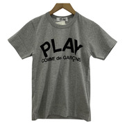 PLAY COMME des GARCONS/ロゴプリントTee/グレー/S