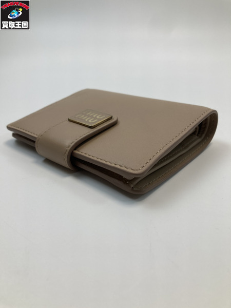 MIUMIU ミュウミュウ 二つ折り財布 ピンク コンパクトウォレット