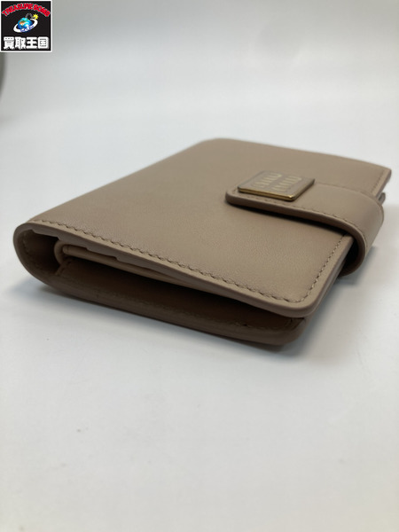 MIUMIU ミュウミュウ 二つ折り財布 ピンク コンパクトウォレット