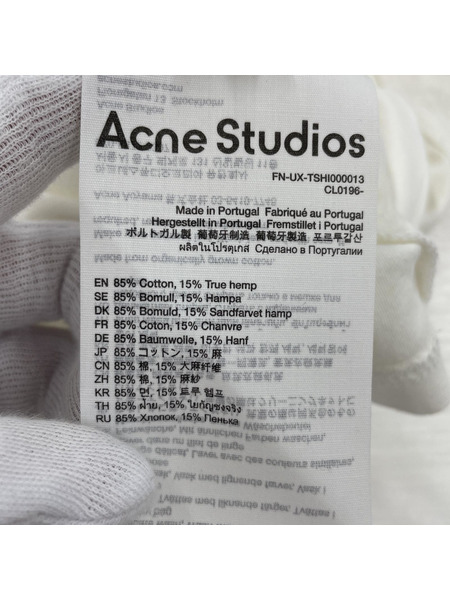 Acne Studios ダメージ加工 プリントTee XL ホワイト