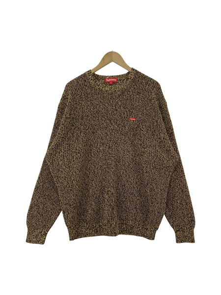 Supreme SMALL BOX LOGO Melange Rib Knit Sweter XL ベージュ