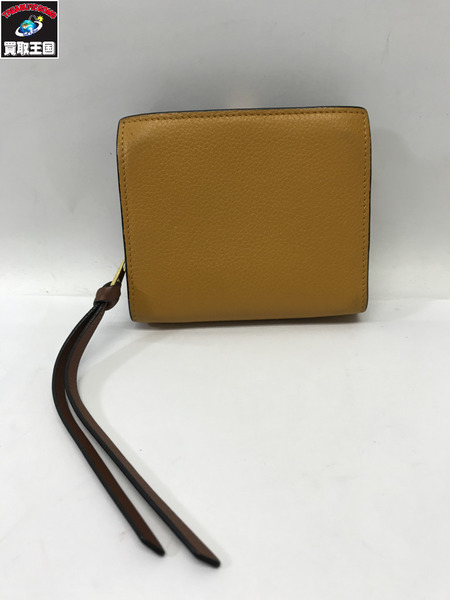 LOEWE コンパクトウォレット 二つ折り財布 マスタード/茶[値下]