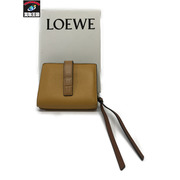 LOEWE コンパクトウォレット 二つ折り財布 マスタード/茶