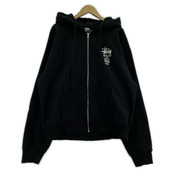 STUSSY パーカー(ジップアップ) SwimOutZipHoodie(XL)黒
