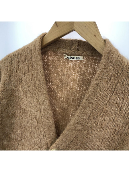 AURALEE/ALPACA WOOL SUPER LIGHT KNIT BIG CARDIGAN/4/ベージュ