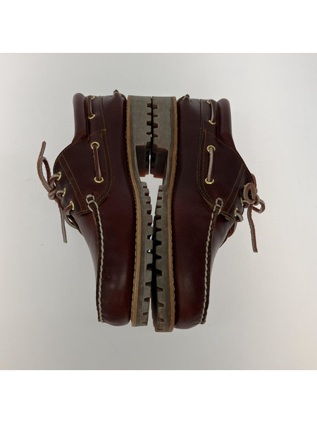 Timberland 3 EYE HANDSEWN BOAT SHOE US10 28.0cm BURGUNDY