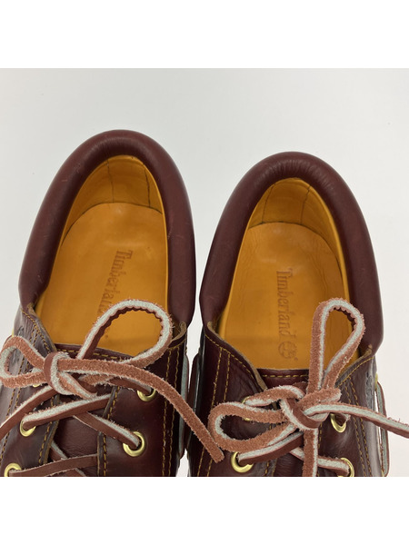 Timberland 3 EYE HANDSEWN BOAT SHOE US10 28.0cm BURGUNDY