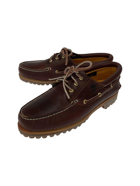 Timberland 3 EYE HANDSEWN BOAT SHOE US10 28.0cm BURGUNDY