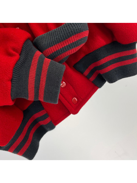 POLO RALPH LAURENUSA製ワンポイント刺繍/ウール/スタジャン/赤/S