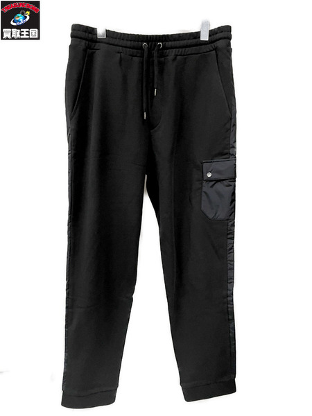 HERNO スウェット×ナイロン スウェットパンツ L ブラック