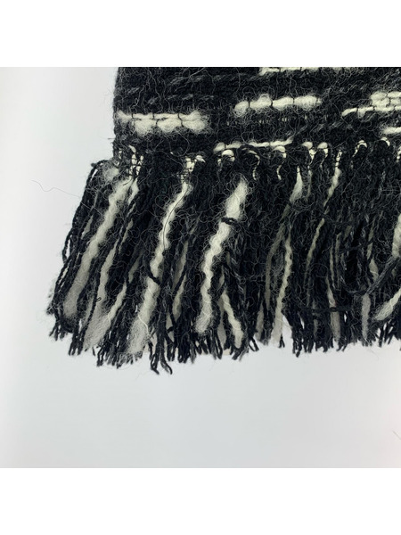 Sacai ジャケット 24AW フリンジ ツイードベスト 黒