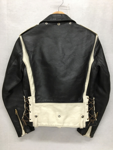 BUCO ライダース 旧マッコイ 跳ね馬タグ ホースハイド Dポケット 白黒 38