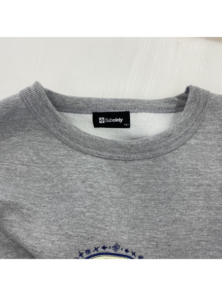 Subciety WAPPEN SWEAT スウェット グレー (L)[値下]