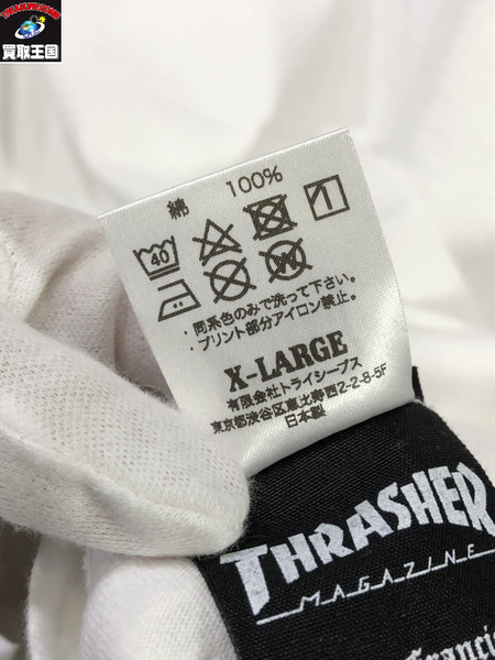 standard california×THRASHER/Diamond Logo T/XL/白/スタンダードカリフォルニア×スラッシャー