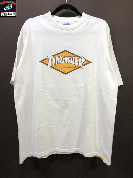 standard california×THRASHER/Diamond Logo T/XL/白/スタンダードカリフォルニア×スラッシャー[値下]