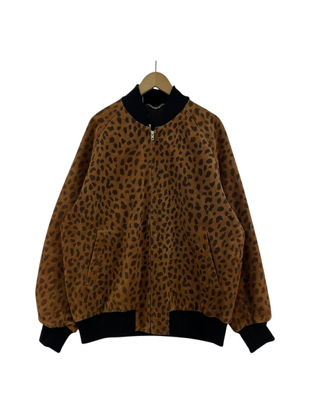 WACKO MARIA/LEOPARD LEATHER 50'S JACKET/L/21FW-WMO-BL05