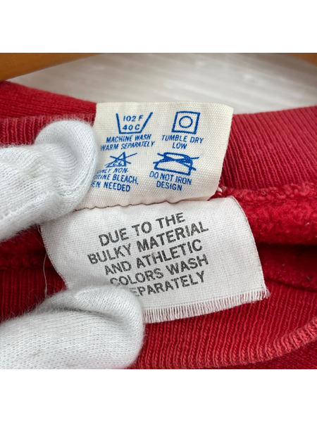 Champion スウェット・トレーナー 80s リバーズウィーブ 青目 (L) 赤