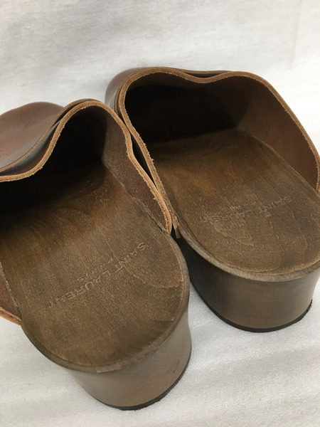 SAINT LAURENT　靴 ステッチサボサンダル/44