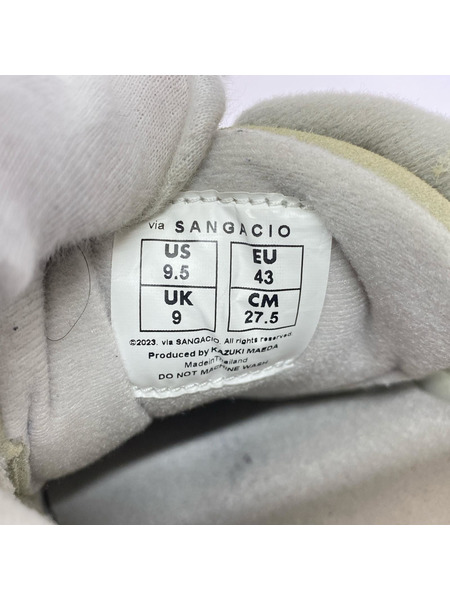 SANGACIO スニーカー VIA/スエード/MOSS GRAY/ベージュ/27.5