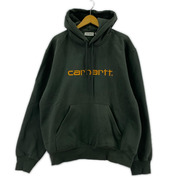 Carhartt パーカー 刺繍ロゴ グリーン Ｌ