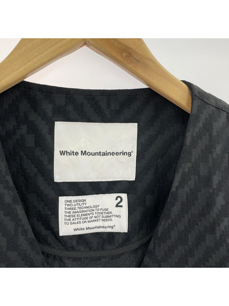 WHITE MOUNTAINEERING ジレ・ベスト 25ss/HERRINGBONE JACQUARD VEST