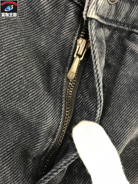 LV Washed denim wide leg jeans（40）