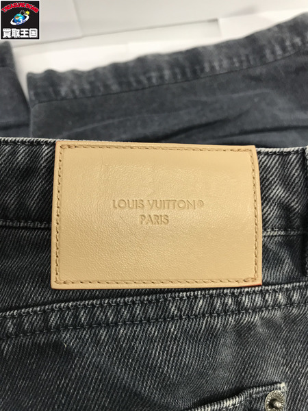 LV Washed denim wide leg jeans（40）
