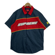 18SS/Supreme/Color blocked work shirt/L/NVY