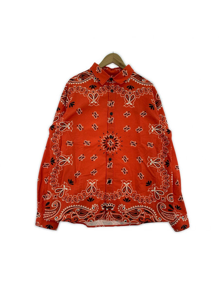 CHALLENGER バンダナネルシャツ L レッド