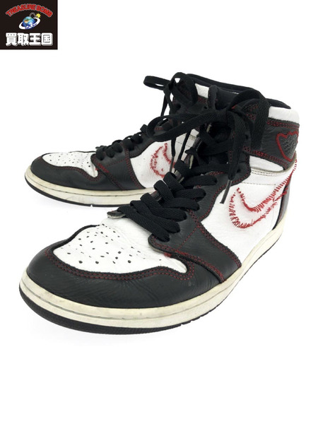 NIKE AIR JORDAN 1 HIGH OG DEFIANT ハイカットスニーカー 白黒 28.0cm