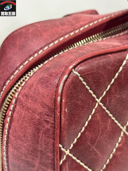 ハンドバッグ ワイルドステッチココマークハンドバッグ　RED