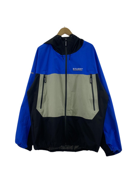 STUSSY 20AW GORE-TEX RAINROOM SHELL JACKET XL ブルーブラックグレー[値下]