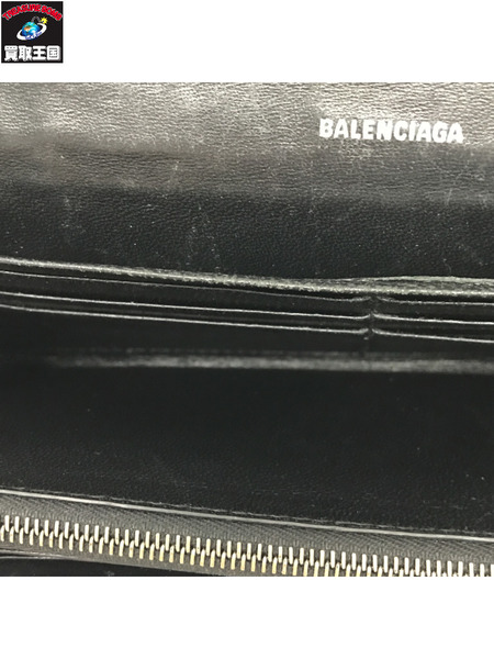 Balenciaga 長財布 アワーグラス 型押し長財布 黒 600189