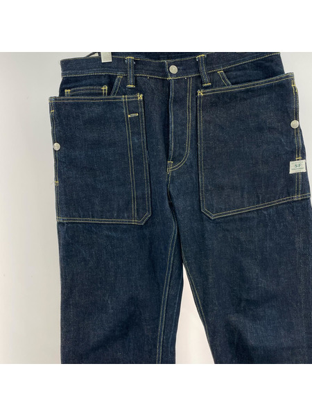 SASSAFRAS デニム・ジーンズ Fall Leaf R Pants デニム (L)