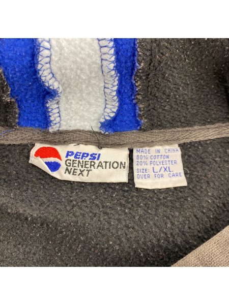 PEPSI GENERATION NEXT スウェットパーカー(L-XL) 墨黒