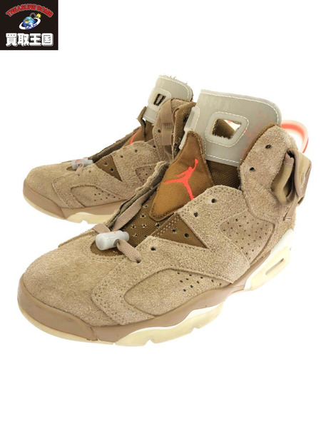 NIKE 2021 Travis Scott Nike Air Jordan 6 British Khaki 25㎝ [値下]