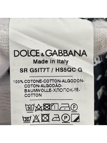 DOLCE&GABBANA 長袖シャツ 総柄モノグラムシャツ size37 ブラック