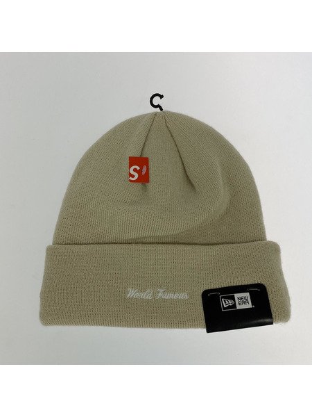 Supreme ニットキャップ ボックスロゴビーニー ベージュ