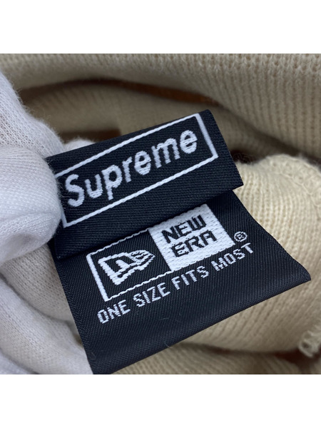 Supreme ニットキャップ ボックスロゴビーニー ベージュ