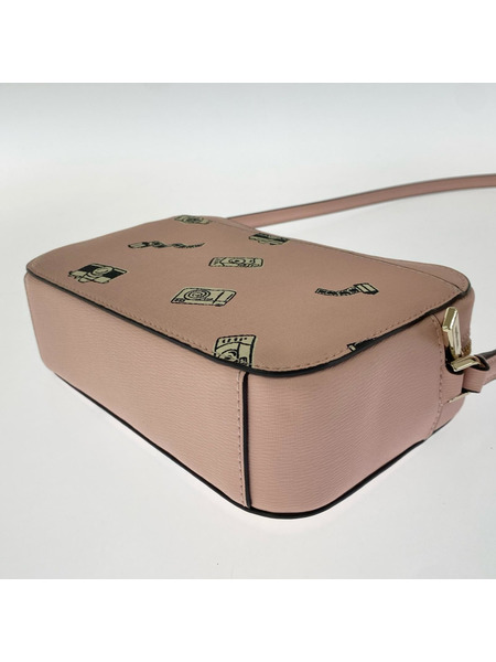 kate spade new york ショルダーバッグ カメラ柄 ピンク