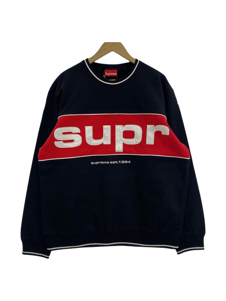 19AW/Supreme/ Piping Crewneck/L/BLK