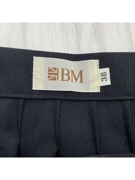 ロングスカート british made プリーツスカート BLK