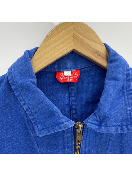 OLD・VINTAGE  60s Adolphe Lafont コットンツイルオールインワン 青 2