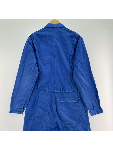 OLD・VINTAGE  60s Adolphe Lafont コットンツイルオールインワン 青 2