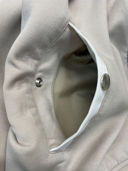 ACANTHUS Double-knit Biker Hoodie XL ベージュ