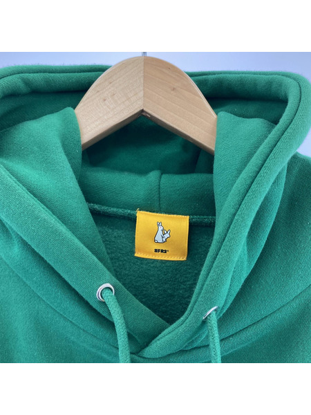 FR2 NY刺繍 プルオーバーパーカー XL 緑[値下]
