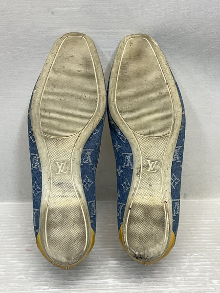 LOUIS VUITTON ポピライン デニムパンプス 35 1/2
