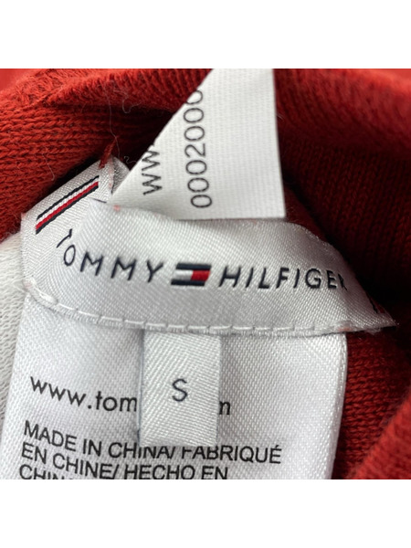 TOMMY HILFIGER カーディガン リバーシブルカーディガン 赤(S)