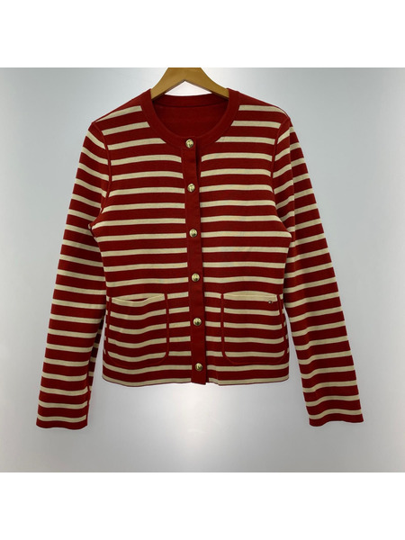 TOMMY HILFIGER カーディガン リバーシブルカーディガン 赤(S)