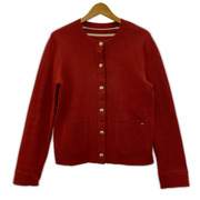 TOMMY HILFIGER カーディガン リバーシブルカーディガン 赤(S)